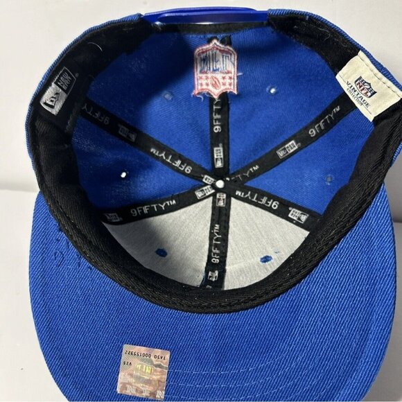 New Era NEW YORK GIANTS NFL 9FIFTY GO BIG BLUE Snapback Cap Hat NWT Flat Brim - Picture 9 of 9